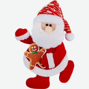 Ёлочное украшение Санта цвет: красно-белый, 15 см