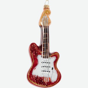 Ёлочное украшение Гитара цвет: красный, 14,9 см