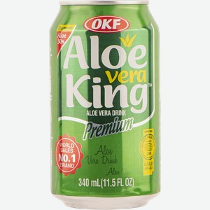 Напиток негаз сокосодержащий Алоэ Кинг алоэ ОКФ корпорейшен ж/б, 0,34 л