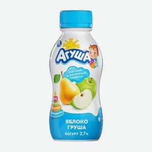 Йогурт питьевой АГУША Яблоко/Груша 2.7% 180г пэт