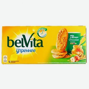 Печенье BELVITA Утреннее витаминизированное Фундук/Мед 225г