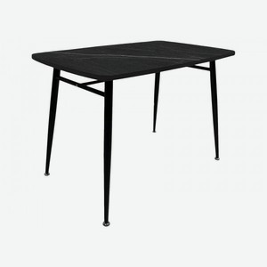 Кухонный стол Брик Черный мрамор / Черный, металл