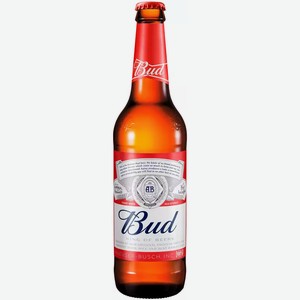Пиво Bud Светл. Фильтр. Пастер. Ст/б. 0,44л, ,