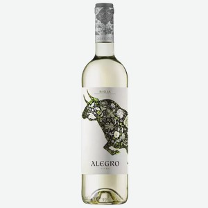 Вино сортовое ординарное АЛЕГРО ВИУРА 7,5-15% БЕЛ. СУХ. 0,75Л, ,