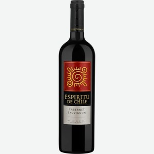 Вино ESPIRITU DE CHILE Каберне Совиньон Валле Централь красное полусладкое, 0.75л, Чили, 0.75 L