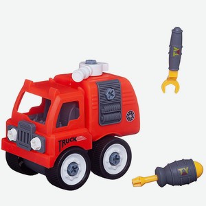 Машинка-конструктор Junfa «Пожарная машина» в чемоданчике