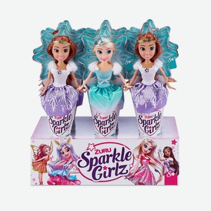 Игрушка Zuru Кукла зимняя принцесса в конусе Sparkle Girlz в ассортименте