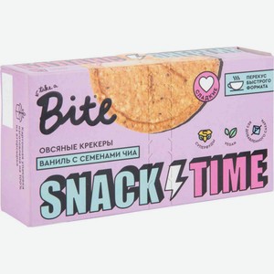 Крекеры овсяные Take a Bite Snack & Time Ваниль с семенами чиа, 125 г