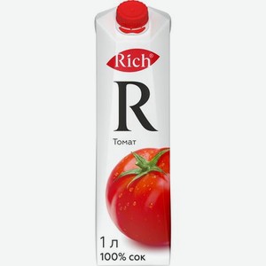 Сок Rich томатный с солью 100% 1 л