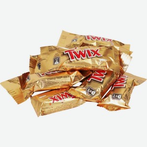Печенье сахарное TWIX minis с карамелью покрытые молочным шоколадом вес, Россия