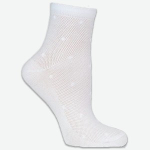 Носки для девочки Акос «Точки», белые (22-24)