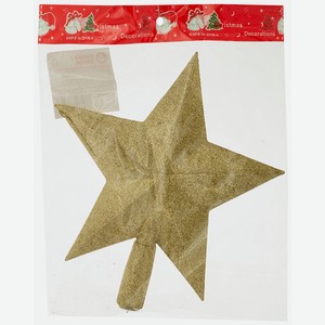 Украшение ёлочное Santa s World верхушка для елки звезда 18,5смх20см золото артHE2216A-081
