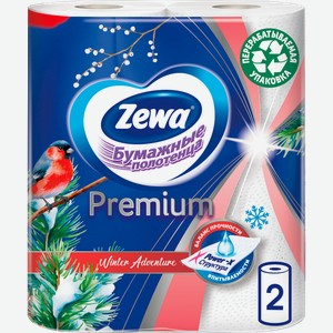Бумажные полотенца Zewa Премиум с декором 2 слоя 2 рулона