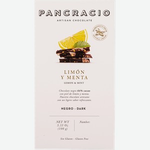 Шоколад темный 64% Панкрасио Чоколатс мята лимонные цукаты Панкрасио Чоколатс кор, 100 г
