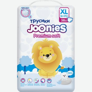 Трусики-подгузники Joonies Premium Soft размер XL 12-17кг 38шт