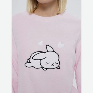 Зимняя плюшевая пижама с вышитым кроликом