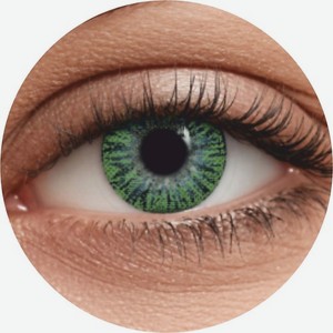 OKVISION Цветные контактные линзы OKVision Fusion color Lime на 1 месяц