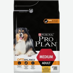 Pro Plan корм для взрослых собак средних пород, курица (3 кг)