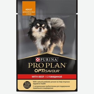 Pro Plan влажный корм для взрослых собак малых и карликовых пород, с говядиной в соусе (85 гр)