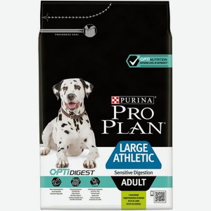 Pro Plan корм для крупных собак атлетического телосложения, чувствительное пищеварение, ягненок (14 кг)