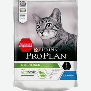 Pro Plan корм для взрослых стерилизованных кошек всех пород, кролик (200 гр)