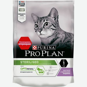 Pro Plan корм для взрослых стерилизованных кошек всех пород, индейка (200 гр)