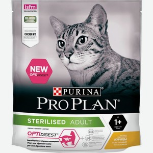 Pro Plan корм для взрослых стерилизованных кошек всех пород, курица (400 гр)
