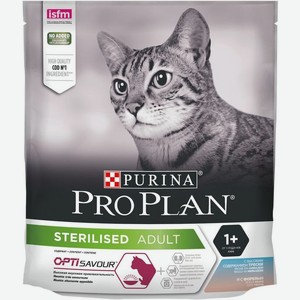 Pro Plan корм для взрослых стерилизованных кошек всех пород, треска и форель (400 гр)