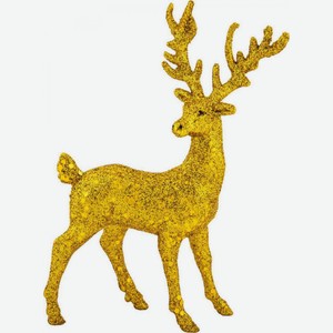Ёлочное украшение Олень цвет: золотой, 17,5 см