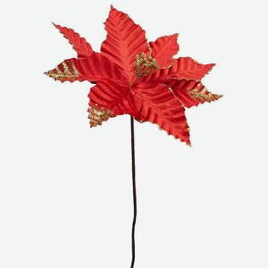 Украшение цветок Феникс Презент 90957 Красный На стебле, 40 см