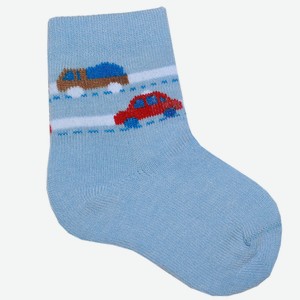 Носки для мальчика Акос «Машинки», голубые (8)