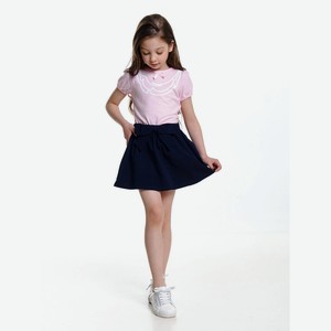 Комплект для девочки юбка и футболка Mini Maxi, розовая-синяя (122)