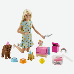 Игровой набор Barbie «Вечеринка. Кукла и питомцы»