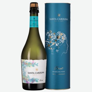 Игристое вино Santa Carolina Brut в подарочной упаковке 0.75 л.