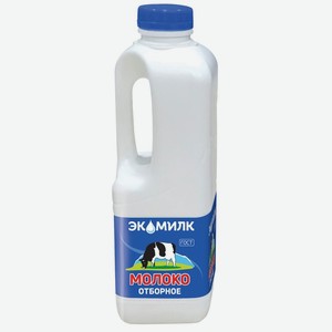 Молоко Экомилк Отборное пастеризованное 3.4-4.5%, 900 мл, пластиковая бутылка