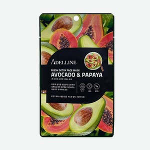 ADELLINE Детокс-маска для лица с экстрактом авокадо и папайи 20