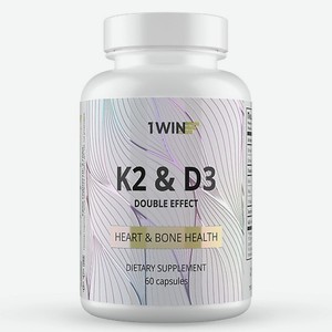 1WIN Комплекс Витамин D3 + K2 Дабл эффект