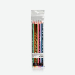 Набор простых карандашей с резинкой 6шт