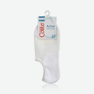 Женские носки Conte Active 18С-4СП трикотажные , ультракороткие , р.23 , белые