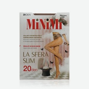 Женские колготки с рисунком Minimi La Sfera Slim 20den Daino / Nero 3 размер