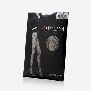 Женские колготки с ажурным плетением Opium Zebra Rete Nero 3 размер