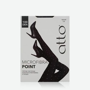 Женские колготки в горошек Atto Microfibra Point 100den Черный 2 размер