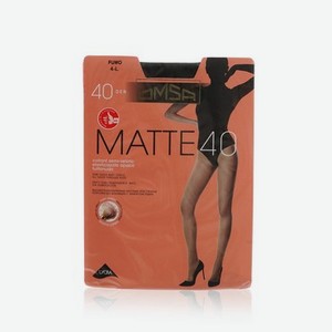 Женские матовые колготки без шортиков Omsa Matte 40den fumo 4 размер