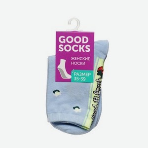 Женские носки Good Socks   Цветочки   Синий р.35-39