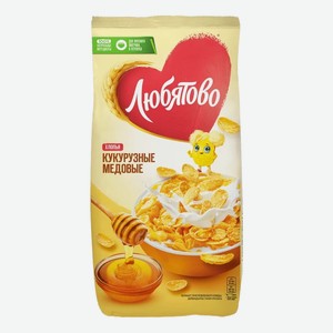 Готовый завтрак Любятово Хлопья кукурузные медовые, 250г Россия