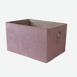 Короб для хранения текстильный розовый размер L, 34 х 24 х 20см Китай
