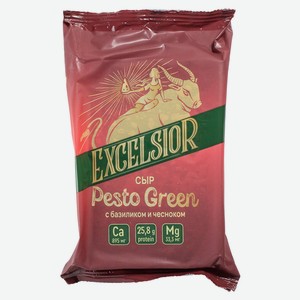 БЗМЖ Сыр Pesto Green Excelsior базиликом и чесноком, 45% 180 г Россия