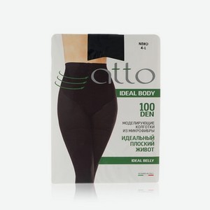Женские моделирующие колготки Atto Ideal Body Belly 100den Nero 4 размер