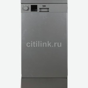Посудомоечная машина Beko DVS050R02S, узкая, напольная, 44.8см, загрузка 10 комплектов, серебристая [7656308335]