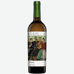 Вино сортовое ординарное КОШИ МАНАВИ 10-15% БЕЛ. СУХ. 0,75Л, 0,75